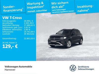 Schwarz Gebraucht 2025 VW T-Cross Goal SUV | 20.990 € (Fairer Preis)