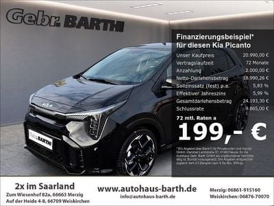 Neu Kia Picanto GT-Line 68 PS (50 kW) 2025 Schwarz Kleinwagen