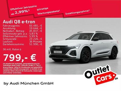 Gebraucht Audi Q8 e-tron S-Line 300 kW (408 PS) 2023 Gletscherweiß metallic SUV