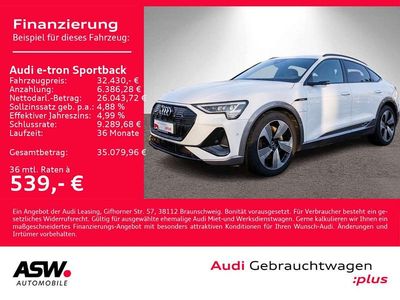 Gletscherweiß metallic Gebraucht 2020 Audi e-tron S-Line SUV | 32.430 € (Fairer Preis)