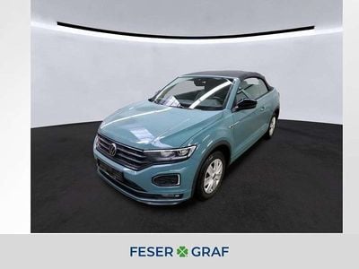 Gebraucht VW T-Roc Cabriolet R-line 150 PS (110 kW) 2022 Cactus green schwarz Cabrio