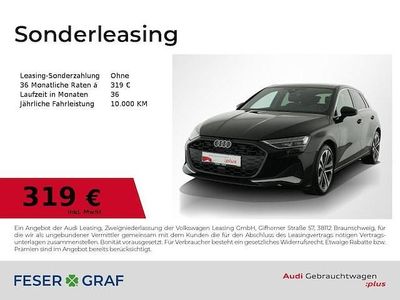 Mythosschwarz metallic Gebraucht 2024 Audi A3 Advanced Plus Limousine | 38.440 € (Fairer Preis)