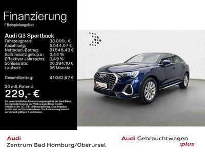 Begagnad Audi Q3 Sportback S-Line 150 HK (110 kW) 2025 Blå SUV