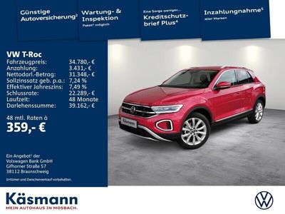 gebraucht VW T-Roc Style 1.5TSI AHK LED SHZ NAVI STDHZ PDC