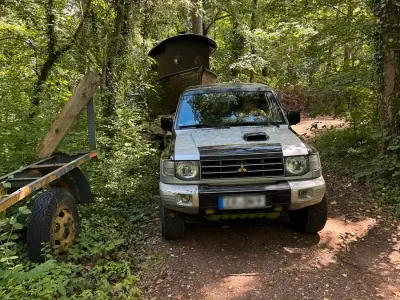 Gebraucht Mitsubishi Pajero 115 PS (84 kW) 2002 Silber SUV