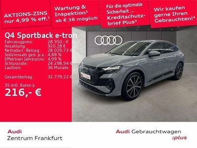 Gebraucht Audi Q4 Sportback e-tron S-Line 150 kW (204 PS) 2022 Grau SUV