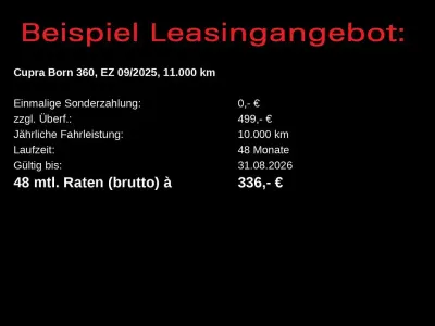 Gebraucht Cupra Born e-Boost 169 kW (231 PS) 2025 Mythosschwarz Kleinwagen