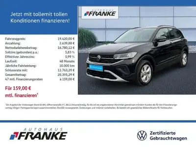 Gebraucht VW T-Cross Life 95 PS (69 kW) 2024 Deep black perleffekt SUV