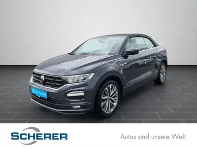 Gebraucht VW T-Roc Cabriolet R-line 150 PS (110 kW) 2022 Rauchgrau metallic schwarz (metallic) Cabrio