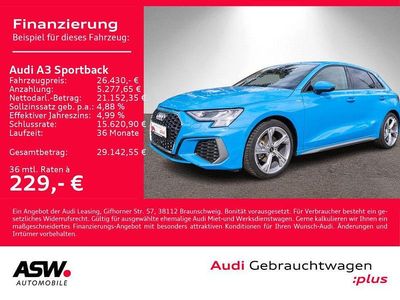 Gebraucht Audi A3 S-Line 110 PS (80 kW) 2023 Turboblau Limousine