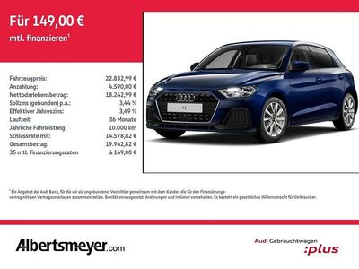 Gebraucht Audi A1 Sportback Advanced Plus 116 PS (85 kW) 2025 Blau Kleinwagen