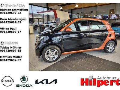 Gebraucht Smart ForFour Passion 90 PS (66 kW) 2016 Schwarz/orange (metallic) Kleinwagen