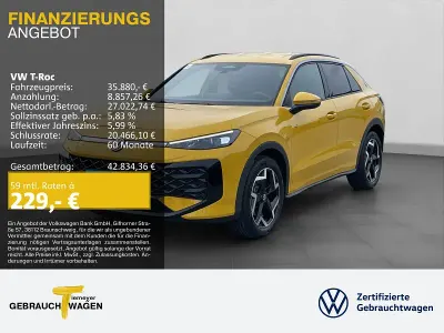 Ny VW T-Roc R-line 150 HK (110 kW) 2026 Gul SUV