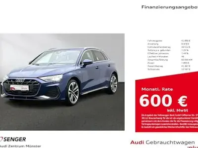 Second-hand Audi A3 S-Line 204 CP (150 kW) 2025 Albastru Berlinǎ