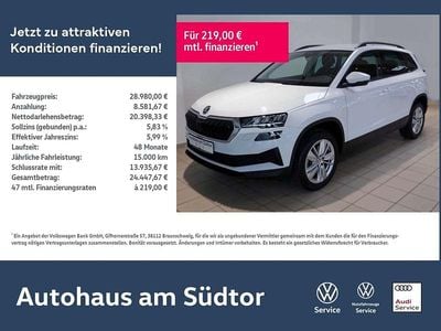 Gebraucht Skoda Karoq Elegance 150 PS (110 kW) 2024 Moonweiss metallic SUV