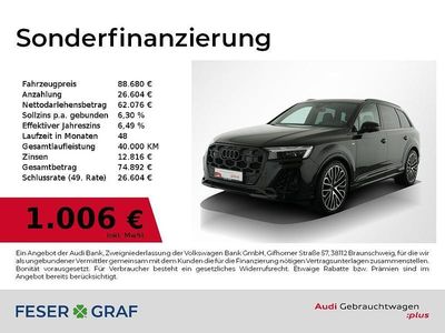 Mythosschwarz metallic Gebraucht 2025 Audi Q7 S-Line SUV | 88.680 €