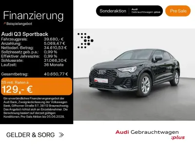 Gebraucht Audi Q3 Sportback S-Line 150 PS (110 kW) 2025 Schwarz SUV