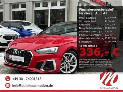 Brugt Audi A5 Sportback S-Line 245 HK (180 kW) 2021 Rød Hatchback