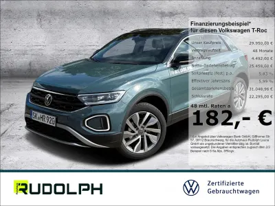 Gebraucht VW T-Roc Goal 150 PS (110 kW) 2025 Petroleum blue metallic (blau) SUV