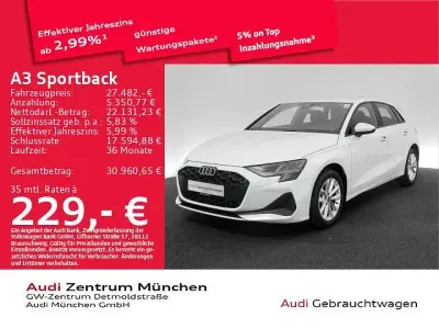 Gebraucht Audi A3 Comfort 150 PS (110 kW) 2024 Gletscherweiß metallic Limousine
