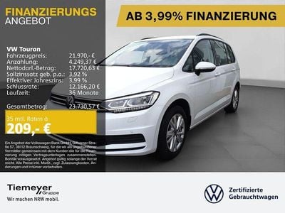 Gebraucht VW Touran Comfortline 116 PS (85 kW) 2020 Weiß Van / Kleinbus