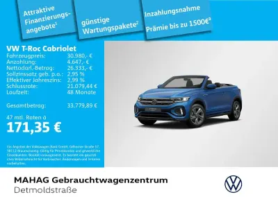 Gebraucht VW T-Roc Cabriolet IQ Drive 150 PS (110 kW) 2025 Ravennablau metallic/schwarz Cabrio