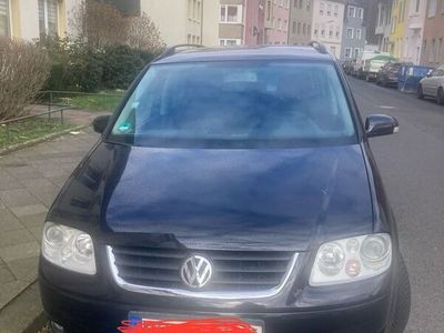 gebraucht VW Touran Schwarz 1,6 Goal 2006 TÜV 01/25 Klima Navi CD Sitzhzg