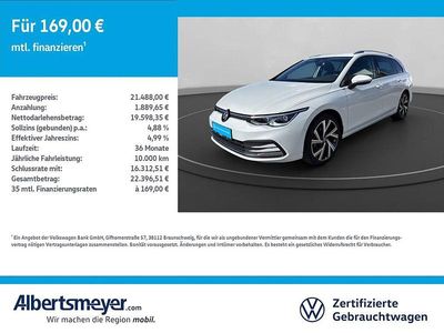 Usata VW Golf VIII Active 150 CV (110 kW) 2022 Bianco Station wagon
