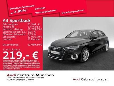 Usata Audi A3 Advanced 204 CV (150 kW) 2022 Nero Berlina