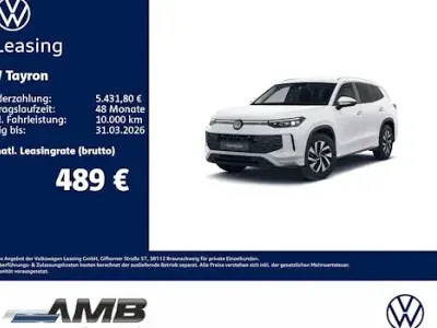 Ny VW Tayron Design 150 HK (110 kW) 2025 Hvid SUV