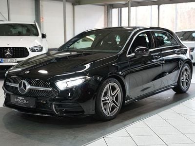 Schwarz Gebraucht 2022 Mercedes A180 AMG line Limousine | 24.950 € (Guter Preis)