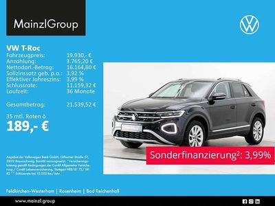 Gebraucht VW T-Roc Style 110 PS (80 kW) 2023 Schwarz SUV