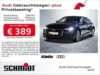 Gebraucht Audi A5 Sportback Sport 150 PS (110 kW) 2022 Navarrablau metallic Kleinwagen
