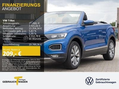 Gebraucht VW T-Roc Style 150 PS (110 kW) 2021 Blau SUV