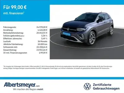 Gebraucht VW T-Cross Style 116 PS (85 kW) 2025 Grau SUV