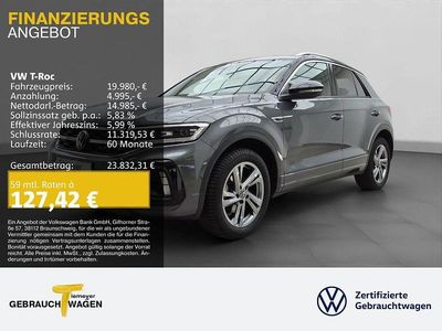 Gebraucht VW T-Roc R-line 110 PS (80 kW) 2023 Grau SUV
