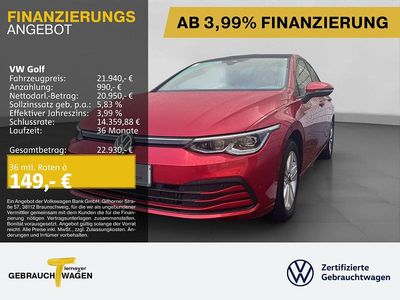 Rot Gebraucht 2022 VW Golf VIII Life | 19.380 € (Guter Preis)