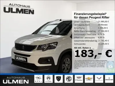 Occasion Peugeot Rifter Allure 131 PK (96 kW) 2023 Wit MPV