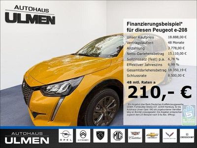 Gelb Gebraucht 2023 Peugeot e-208 Kleinwagen | 18.888 € (Guter Preis)