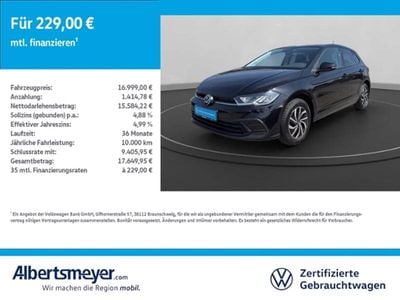 Usata VW Polo Life 95 CV (69 kW) 2022 Nero Utilitaria