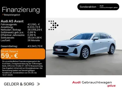Gebraucht Audi A5 Business 204 PS (150 kW) 2025 Gletscherweiß metallic Kombi