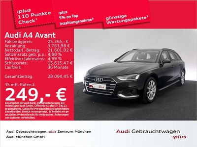Second-hand Audi A4 Advanced Plus 163 CP (119 kW) 2023 Negru Break