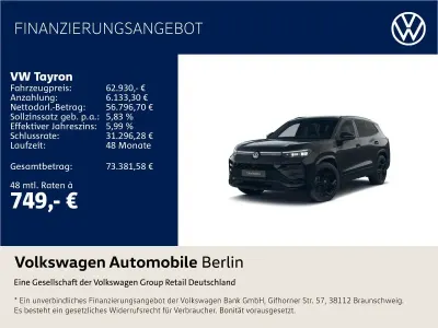Neu VW Tayron R-line 272 PS (200 kW) 2026 Schwarz SUV