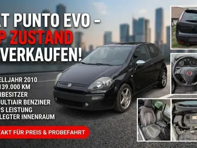 Gebraucht Fiat Punto Evo 135 PS (99 kW) 2010 Schwarz Kleinwagen