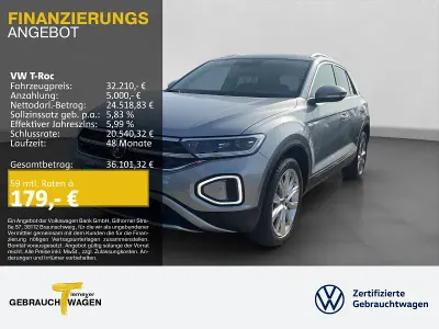 Nowe VW T-Roc Edition 150 KM (110 kW) 2026 Srebrny SUV