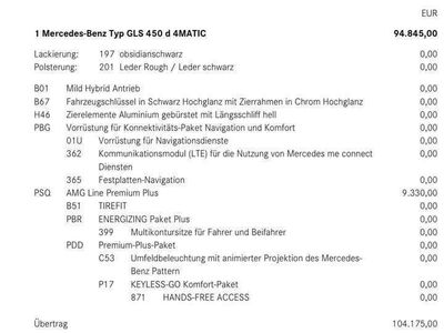 gebraucht Mercedes GLS450 GLS 4504Matic 9G-TRONIC