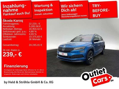 Second-hand Skoda Karoq SportLine 190 CP (139 kW) 2021 Albastru SUV