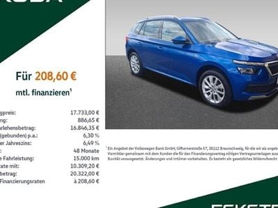 Blau Gebraucht 2021 Skoda Kamiq Clever SUV | 17.733 € (Guter Preis)
