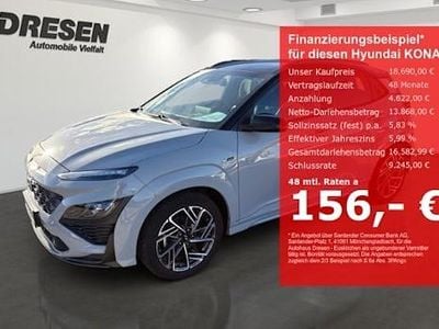 Gebraucht Hyundai Kona N Line 120 PS (88 kW) 2021 Schwarz SUV