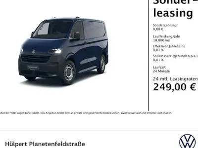 Ny VW Transporter 100 kW (136 HK) 2026 Blå Van